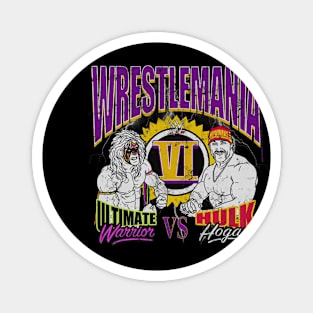 Ultimate Warrior Vs Hulk Hogan Wrestlemania Retro Magnet